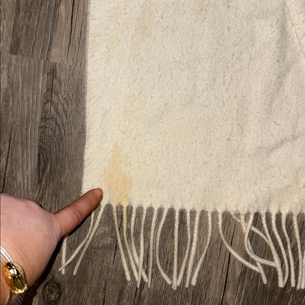 Vintage 100% cashmere Christian Dior scarf 12 x 48